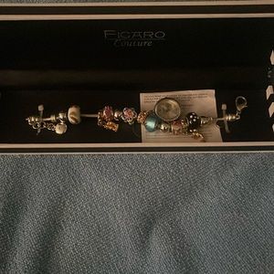 Figaro Couture silver Bracelet Watch.